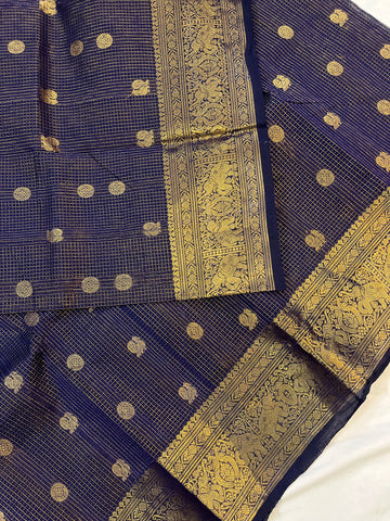 Kanchi Vairaoosi Silk cotton-black premium weaves