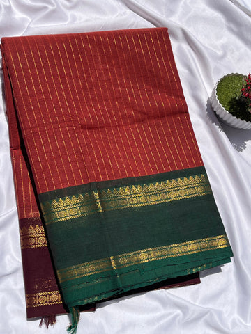 Chettinad cotton (g&j) maroon & coffee _green