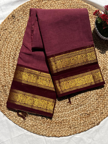 Chettinad cotton saree onion pink and maroon