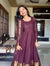 Chettinadu long Gown With Dupatta-Coffee brown