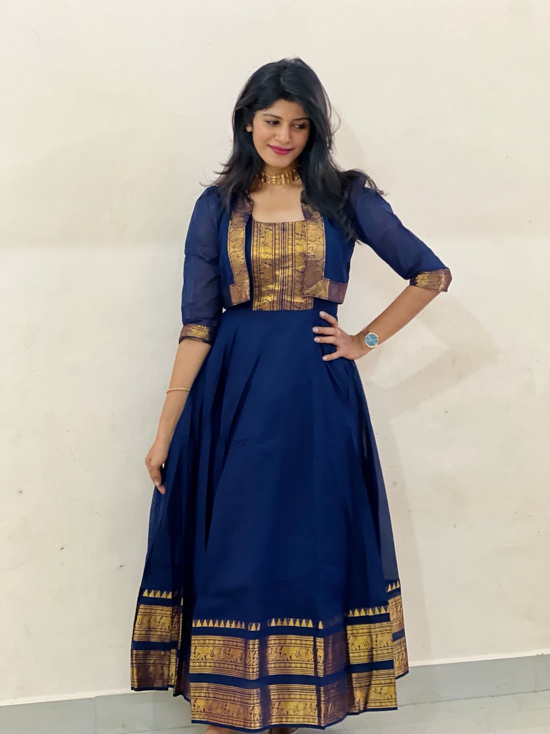 white christmas dresses Pure Kanchi Cotton Mint Green Gown S main image 0