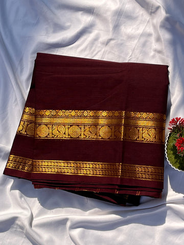 Chettinad cotton coffee brown-Plain