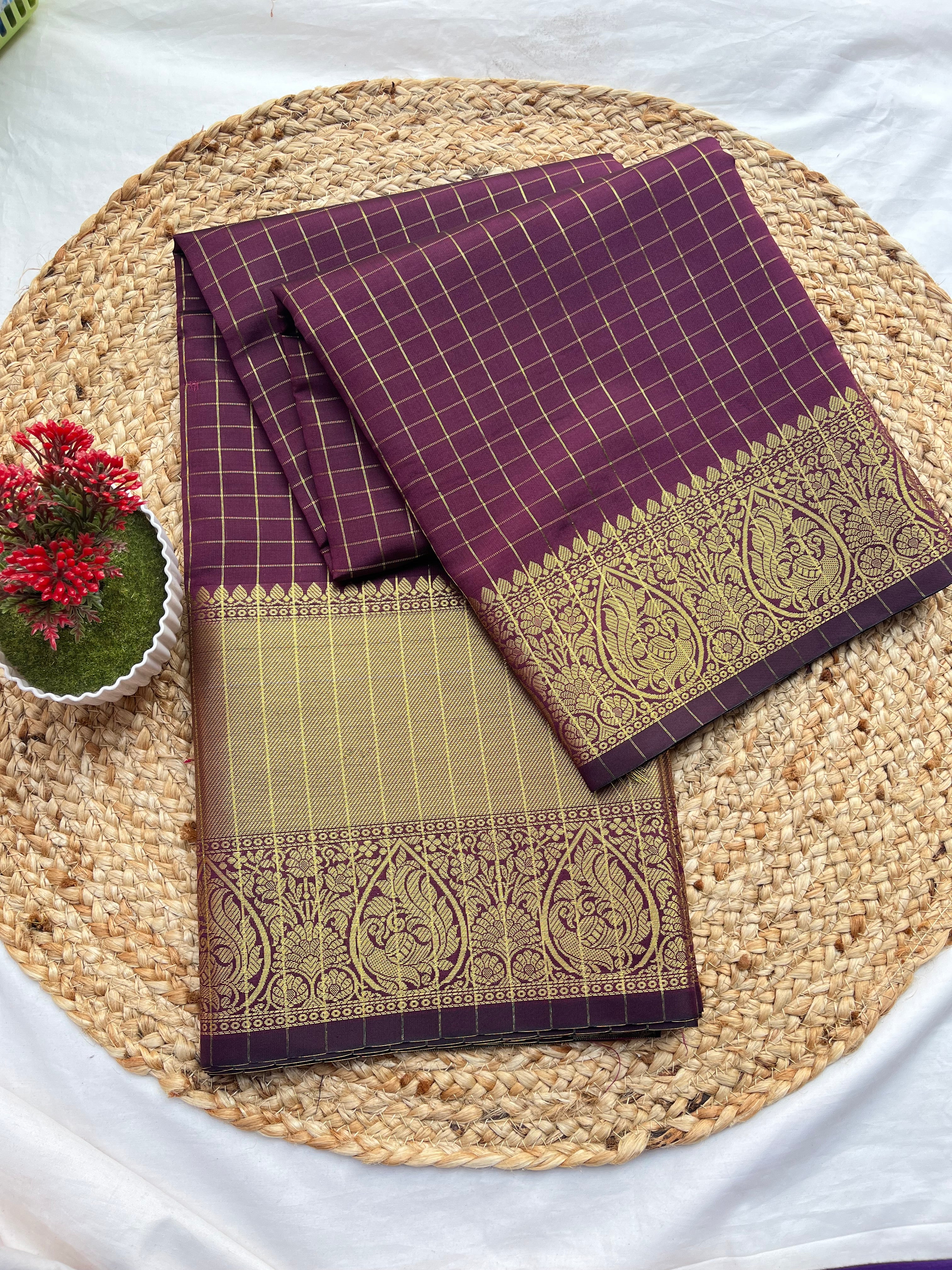 Banarasi saree maroon