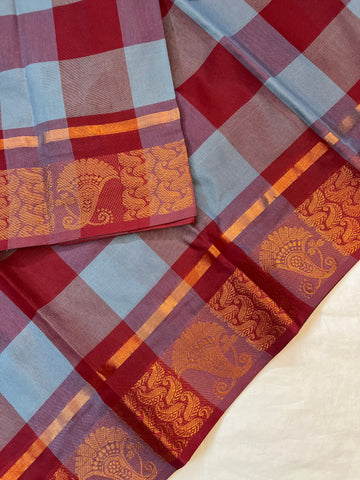 Madras Kattam- Handloom weaves- maroon