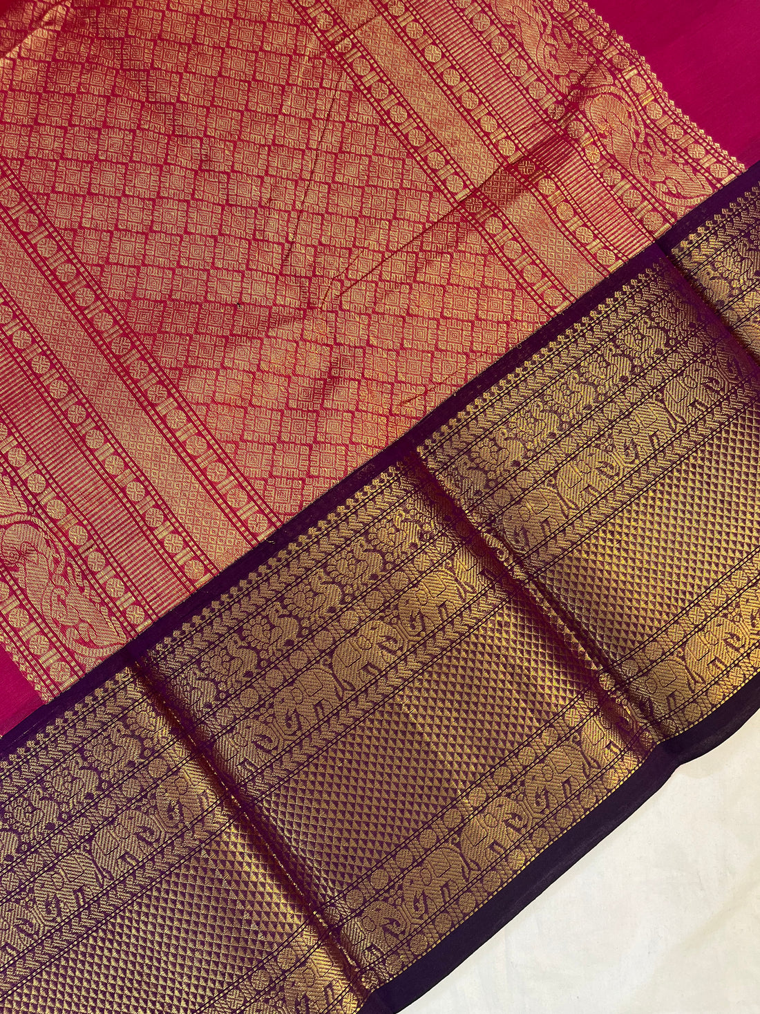 Kanchi Vairaoosi Silk cotton premium weaves - pink