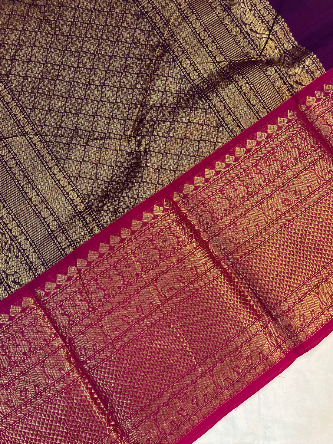Kanchi Vairaoosi Silk cotton premium weaves - purple