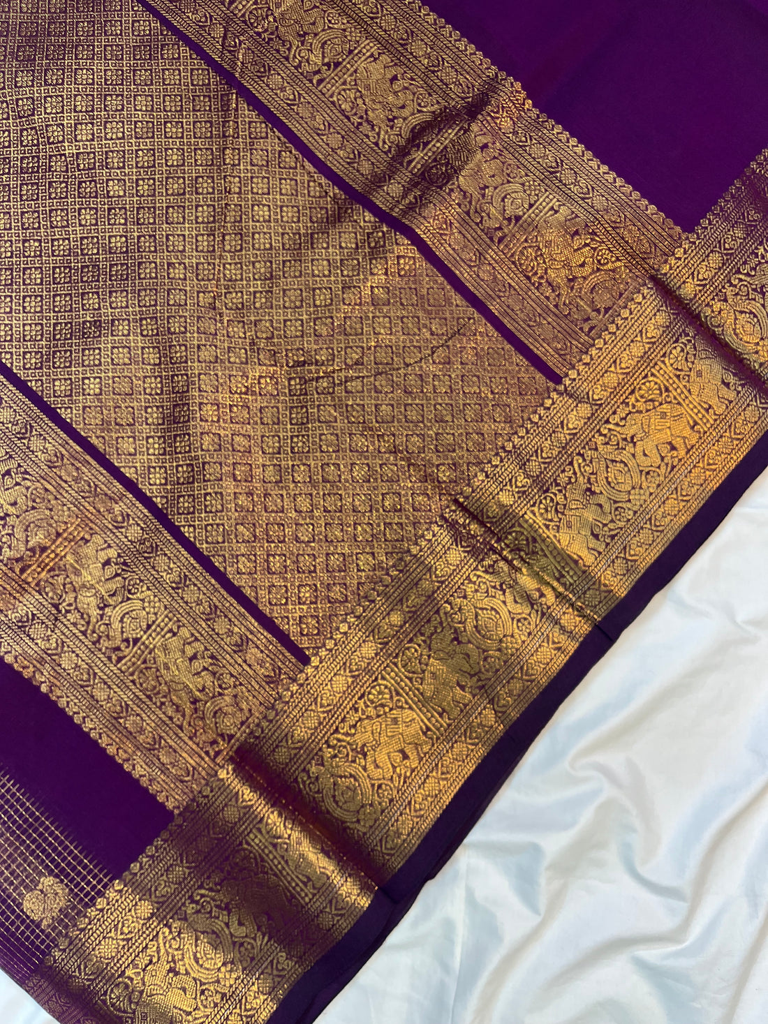 Kanchi Vairaoosi Silk cotton-purple - premium weaves