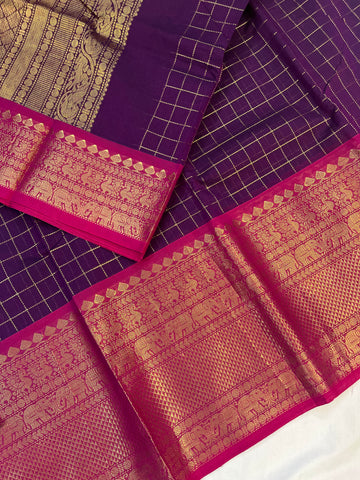 Kanchi Vairaoosi Silk cotton premium weaves - purple