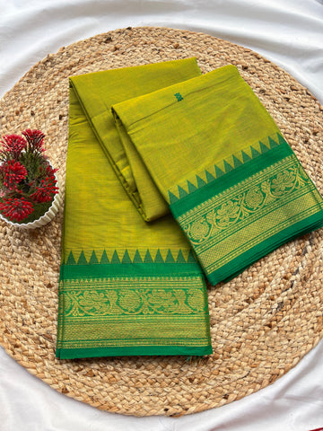 Chettinad cotton methi green & green-butta