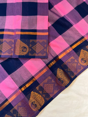 Madras Kattam- Handloom weaves- baby pink