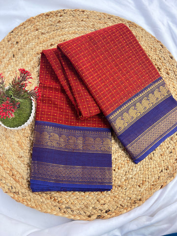 Chettinad cotton Red -1000 Butta