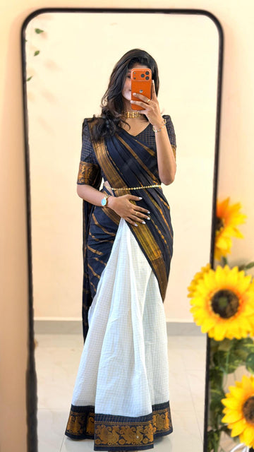 Sungudi fusion collection - Black and white