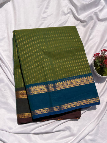 Chettinad cotton green (g&j)-korvai strips