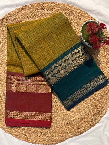 Chettinad cotton (g&j) korvai checks