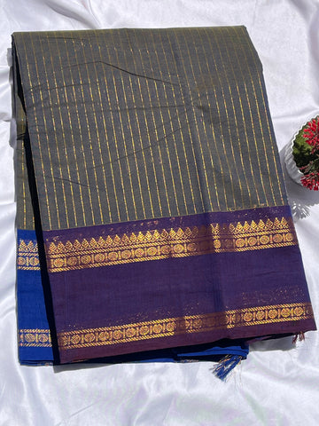 Chettinad cotton blue (g&j) -korvai strips