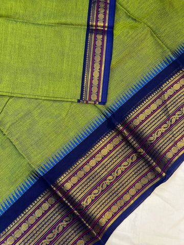 Chettinad cotton saree - green & blue