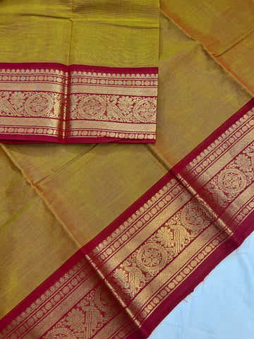 Chettinad cotton saree - dual tone - plain