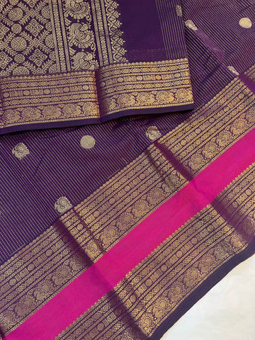 Kanchi Vairaoosi Silk cotton-maroon-premium weaves