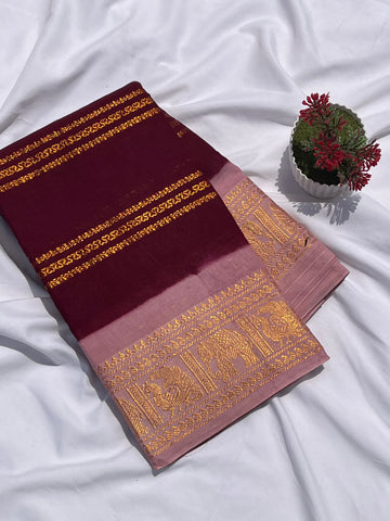 Sungudi cotton - maroon