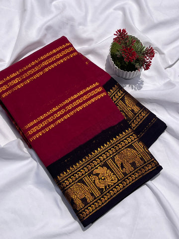 Sungudi cotton - maroon