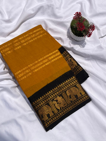 Sungudi cotton - mustard yellow
