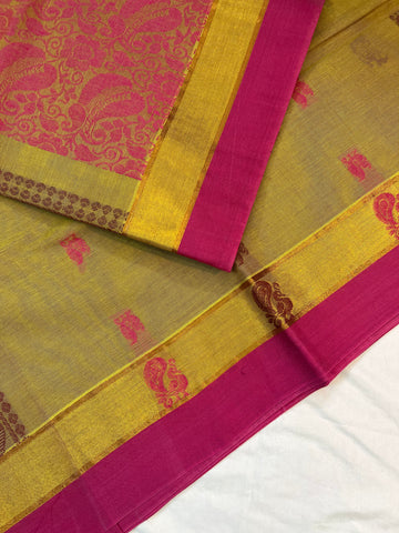 Handloom cotton saree - sandal