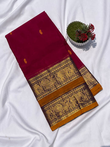 Chettinad cotton pink & yellow _ butta