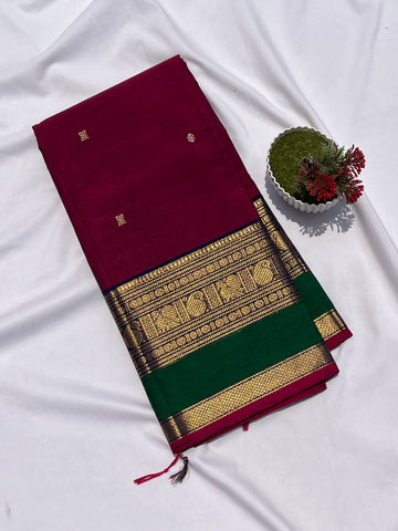 Chettinad cotton pink & green _ butta
