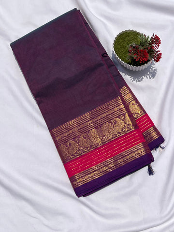 Chettinad cotton - purple -Plain
