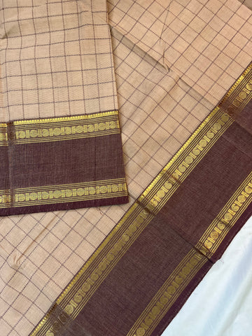 Chettinad cotton saree -beige