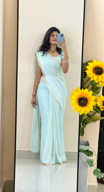 Viscose georgette - Ice blue