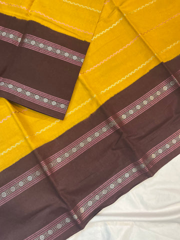 Sungudi cotton velthari- yellow