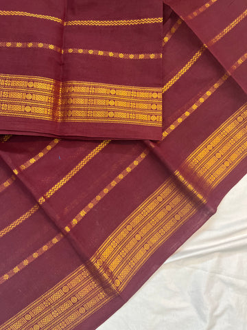 Sungudi cotton saree -maroon