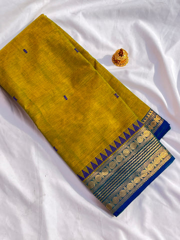Chettinad cotton saree-￼green-butta