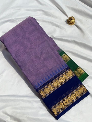 Chettinad cotton Purple Ganga & Jamuna-Plain