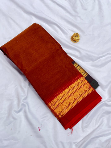Chettinad cotton coffee brown (g&j -Plain