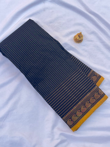 Chettinadu Mustard Yellow & Black Vairaoosi