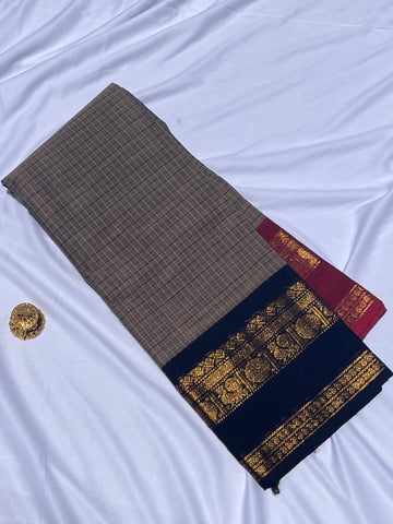 Chettinad cotton ash Ganga & Jamuna -korvai checks