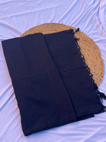 Pure Handloom cotton - Jet Black
