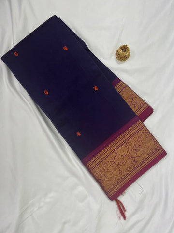 Chettinad cotton -blue - pink -butta
