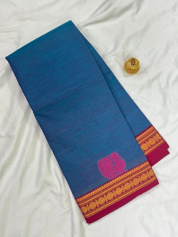 Chettinad cotton blue & pink-annam butta
