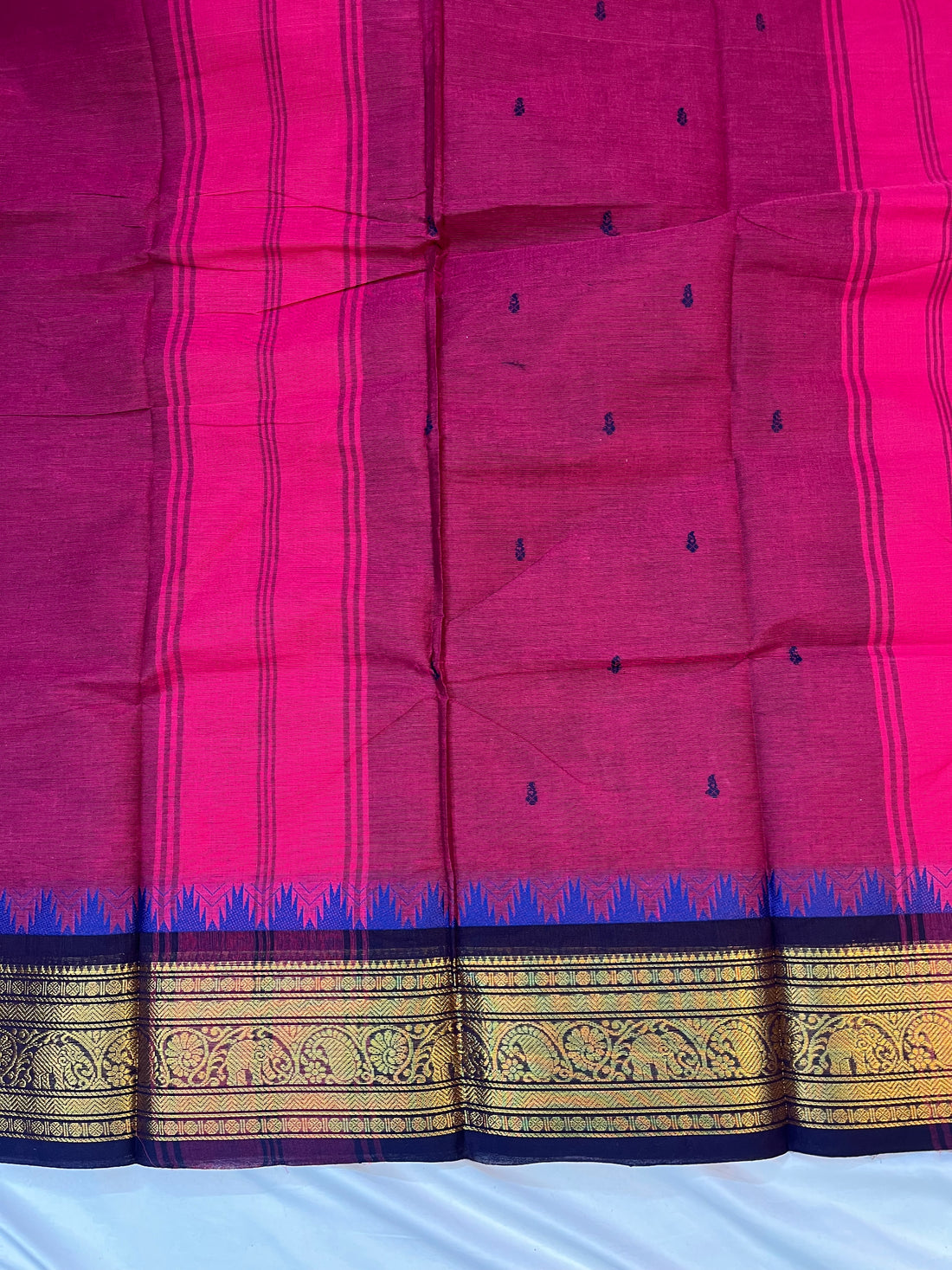 Chettinad cotton saree -purple- butta