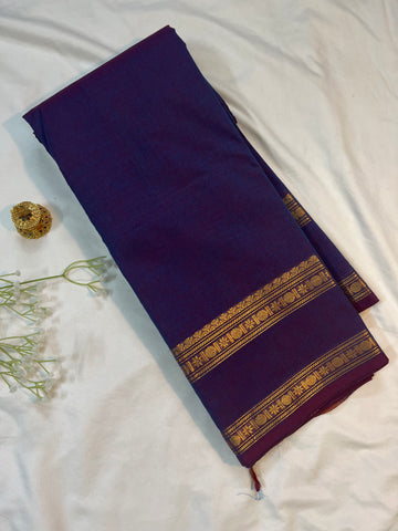Chettinad cotton saree- dual tone purple- plain
