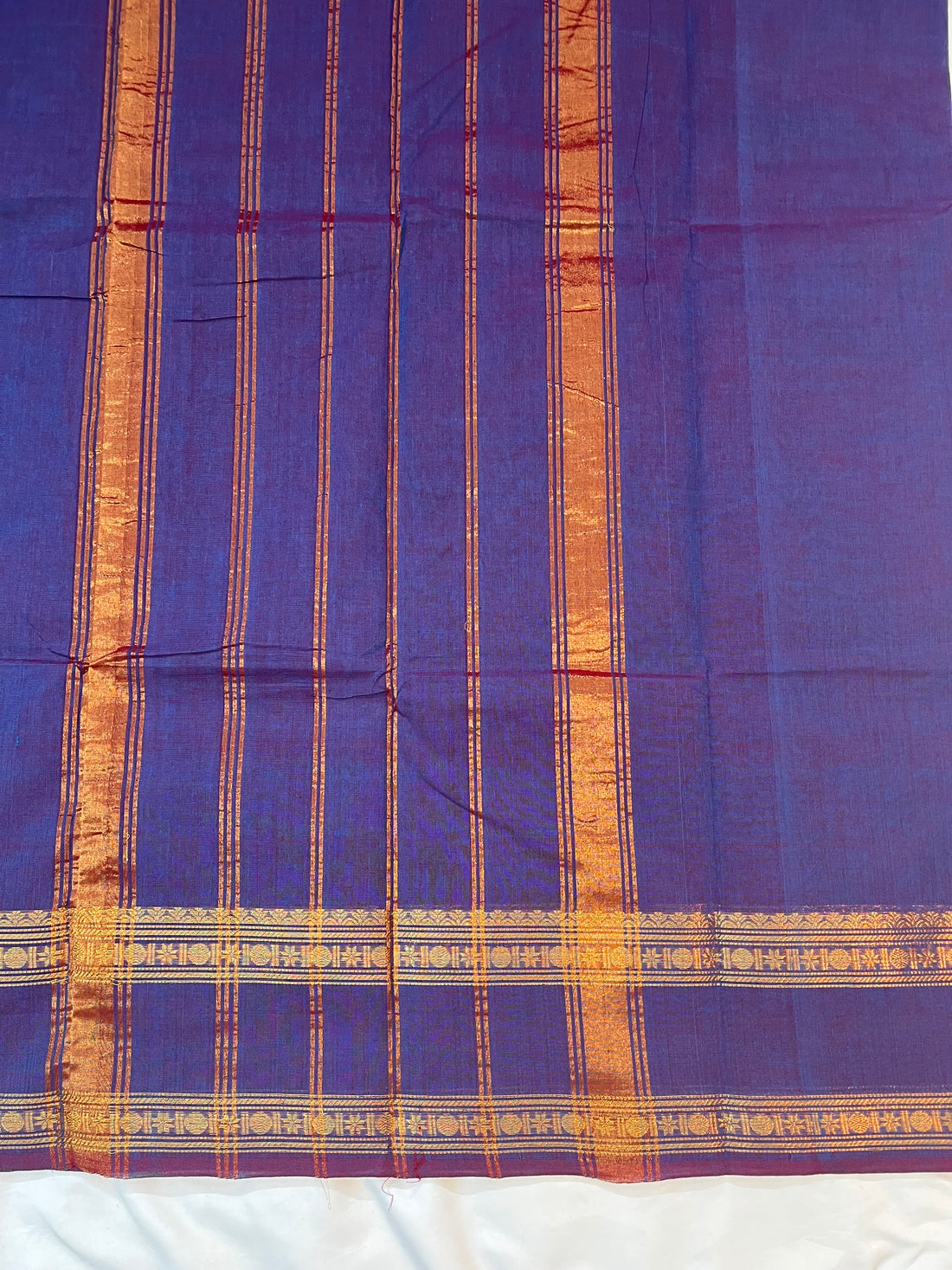 Chettinad cotton saree- dual tone purple- plain