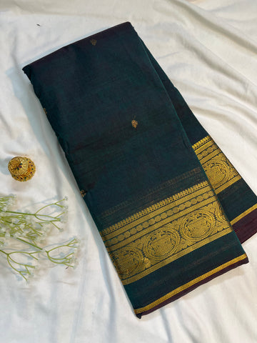 Chettinad cotton-green -butta