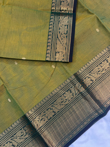 Chettinad cotton saree-green-butta