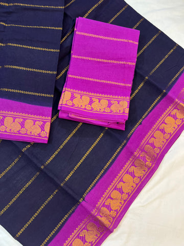 Sungudi cotton saree-purple