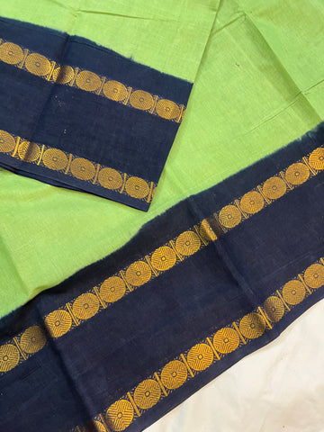 Sungudi cotton saree-green