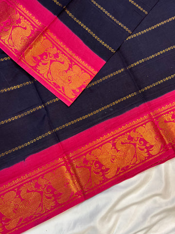 Sungudi cotton saree-pink