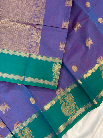 Chettinad cotton saree ‘120count ‘- primium weawes-lavandar